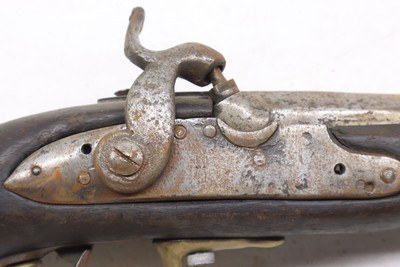 Unmarked percussion conversion from Flintlock Civil war 50 caliber pistol - Image 5 of 21