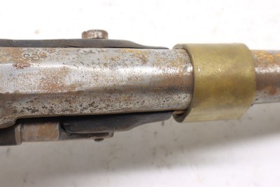 Unmarked percussion conversion from Flintlock Civil war 50 caliber pistol - Image 8 of 21