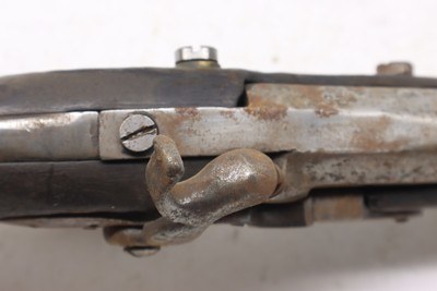 Unmarked percussion conversion from Flintlock Civil war 50 caliber pistol - Image 9 of 21