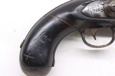 Simeon North U.S. Contract 1828 Navy Flintlock Pistol 54BP Civil War - Image 7 of 21