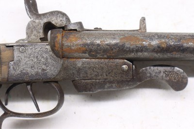 Spanish Pinfire Double Barrel Coat Pistol - Image 5 of 21