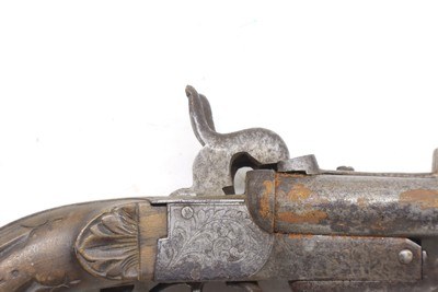 Spanish Pinfire Double Barrel Coat Pistol - Image 6 of 21