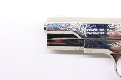 Colt 1908 Nickel Pearl factory engraved B Expert Custom shop - Image 15 of 18