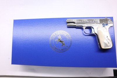 Colt 1908 Nickel Pearl factory engraved B Expert Custom shop - Image 17 of 18