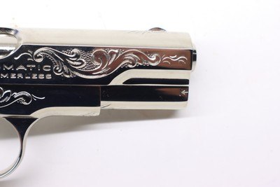 Colt 1908 Nickel Pearl factory engraved B Expert Custom shop - Image 5 of 18