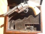 RARE AND HISTORIC INSCRIBED CASED BACON REVOLVER WITH FACTORY IVORY GRIPS - 3 of 3