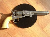 fine+ factory engraved m1851 colt navy with ivory grips