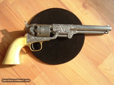 FINE+ FACTORY ENGRAVED M1851 COLT NAVY WITH IVORY GRIPS