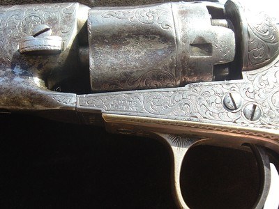 FACTORY ENGRAVED PAIR COLT MODEL 1862 POLICE WITH IVORIES - Image 4 of 15