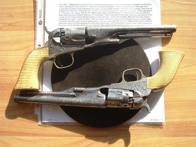 FACTORY ENGRAVED PAIR COLT MODEL 1862 POLICE WITH IVORIES - Image 1 of 15