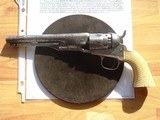 FACTORY ENGRAVED PAIR COLT MODEL 1862 POLICE WITH IVORIES - Image 3 of 15