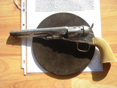 FACTORY ENGRAVED PAIR COLT MODEL 1862 POLICE WITH IVORIES - Image 9 of 15