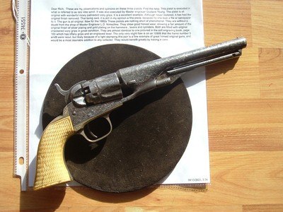 FACTORY ENGRAVED PAIR COLT MODEL 1862 POLICE WITH IVORIES - Image 2 of 15