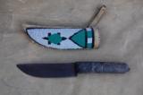 Native american knife sheath with knife - 1 of 6