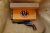 Ruger old model BKH-45 unfired in original box with shipping container.
45 colt caliber, 7 1/2" bbl - 10 of 15