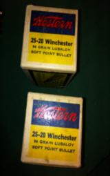 Mint condition 25-20 two boxes -Winchester-Western Blue and Yellow - 1 of 3