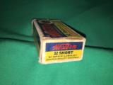 32 Winchester Rim Fire Short -Colorful full box and red, white and blue Vintage box-perfect condition - 5 of 5