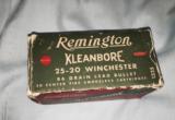25-20 Remington-Kleanbore -full box of 50 rds - 1 of 5