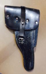 P-38 black leather holster made in 1962 in Berlin - 1 of 4