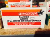 Winchester Subsonic 40 rd box -9mm in perfect condition - 1 of 4