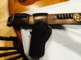 Black leather Cowboy action two holster-fast draw rig -new condition - 5 of 6