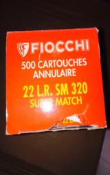 Super match 22 L.R. 500 rd brick by Fiocchi -Target ammo-new condition - 1 of 4