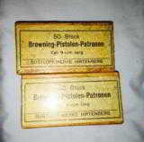 WWII Browning 9mm (Largo) long in unopened original 50 rd boxes - 2 of 4