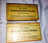 WWII Browning 9mm (Largo) long in unopened original 50 rd boxes - 4 of 4