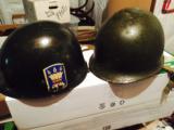 WWII G.I. 4th Armory Division helmet and liner-excellent - 1 of 2