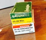 Vintage boxes of 44-40 commerical ammo -Winchester and Remington -mint - 1 of 3