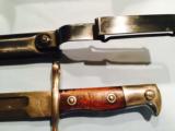 Krag -un issued bayonets & scabbards 1900 and 1901 mint blued and in white- 5 of 17