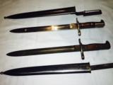 Krag -un issued bayonets & scabbards 1900 and 1901 mint blued and in white- 1 of 17
