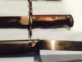 Krag -un issued bayonets & scabbards 1900 and 1901 mint blued and in white- 2 of 17