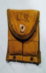 M-1 Carbine ammo twin pouch-dated 1944 American made by Hamelco - 1 of 3