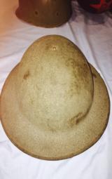 British steel helmet (WWI and WWII) with leather liner -excellent condition - 6 of 8