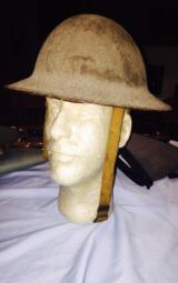 British steel helmet (WWI and WWII) with leather liner -excellent condition - 1 of 8
