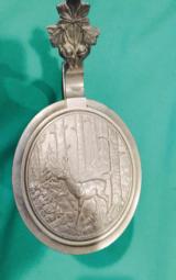 Ornately engraved German Beer Stein with hunting scences 100% coverage - 5 of 6