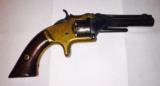 S&W first model - 7 shot 22 caliber-
brass frame-
spur trigger -made in 1866 - 4 of 10
