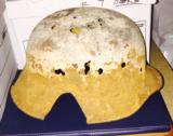WWI Stahlhelm steel helmet dug up in France -battlefield find with schrapenel holes - 3 of 4