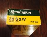 38 S&W Regular in Vintage Green and Yellow Remington box - 1 of 4