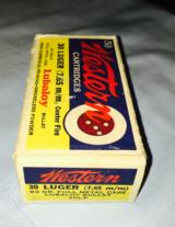 Winchester-Western Bulleseye boxes of 30 Luger AND 30 Mauser ammo - 5 of 9