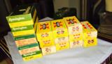 Factory 30 caliber luger -7.65 Luger ammo-vintage Yellow and green boxes - 1 of 2