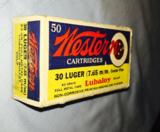 Winchester-Western Vintage Bulls Eye 1930's boxes 30 Mauser & 30 Luger - 6 of 11