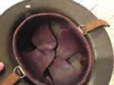 Steel American helmet used from WWI to WWII with leather liner -excellent condition - 3 of 3