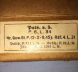 two full boxes of 15 rds each 8mm K-98 ammo-dated 2-2-1945 - 2 of 5