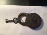 Six Lever Padalock with Key -19th Centry original lock - 1 of 3