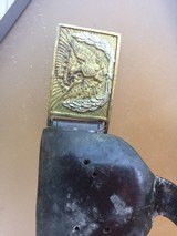 Original leaather belt and buckels from the Civil War -Augusta Maine manufacture - 1 of 12