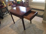 Matched pair of Mahagony end tables -labeled Kittinger of NEW YORK-Chippendale style - 1 of 4