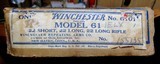 Winchestern Model 61 22 s,l,lr, with matching color box-New Unfired-made 1951 - 12 of 12