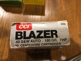 Blazer CCI
40 S & W 180 grain PHP - 1 of 2